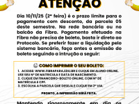 Aviso sobre desconto - Novembro 2025